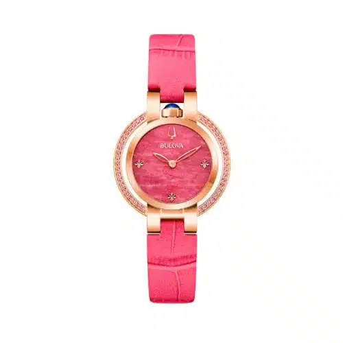 Bulova Classic Diamond 97R103 Mujer Cuarzo Acero Inoxidable Dorado Esfera Nácar Rosa 30 mm