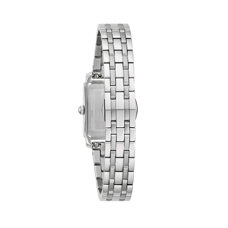 Bulova Sutton 96P245 Mujer Cuarzo Acero Inoxidable Esfera Nácar Azul con Diamantes 21 x 33 mm - Imagen 2