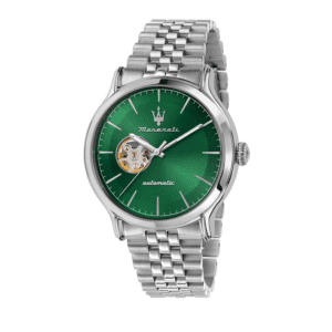 EPOCA 42MM AUTO GREEN DIAL BR SS
