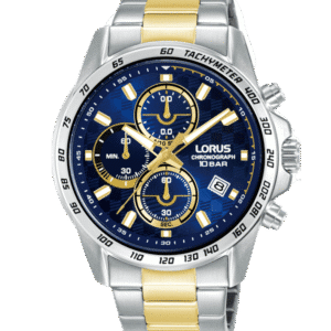 Hombre Cronógrafo Deportivo Bicolor Azul