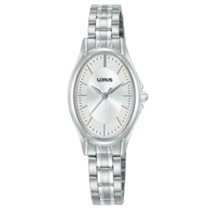 Mujer Oval Acero Esfera Sunray Plateada