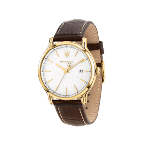 EPOCA SLIM 40MM 3H SIL DIA BROWN ST