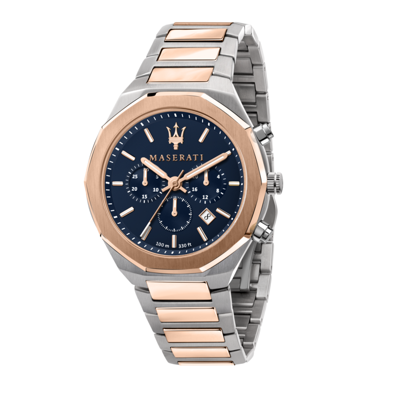 STILE 45MM CHR BLUE DIAL BR SS+RG