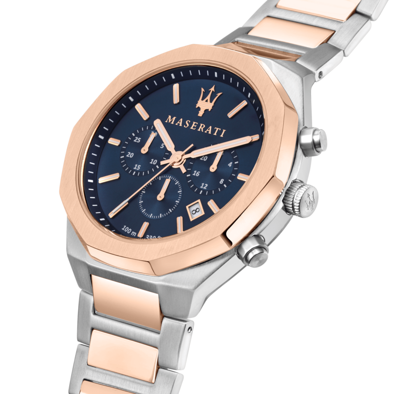 STILE 45MM CHR BLUE DIAL BR SS+RG - Imagen 5