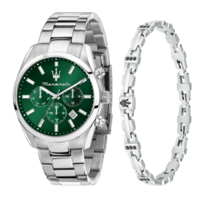 ATTRAZIONE 43MM MLT GREEN DIAL SS BR+JEW